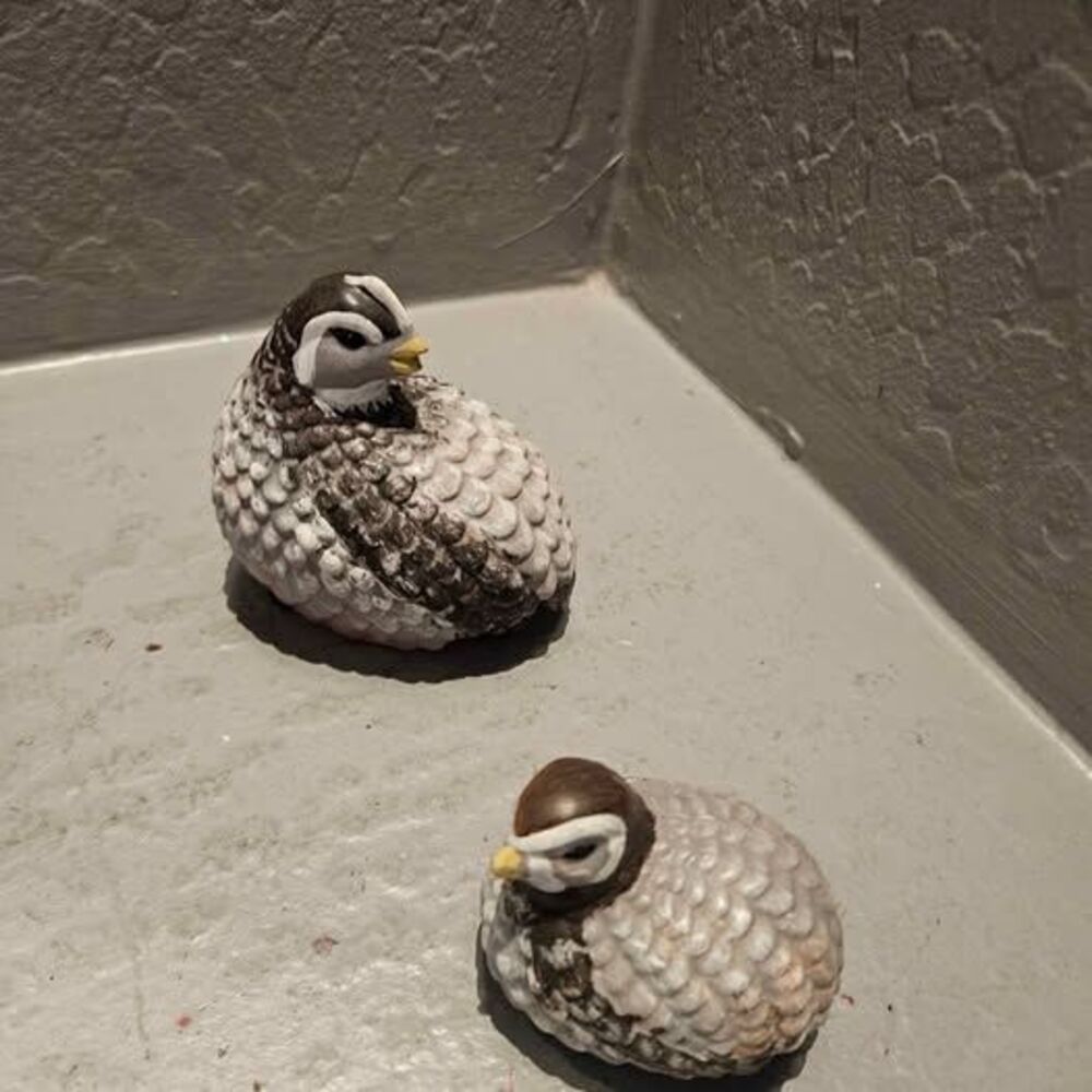 Vintage Quail Figurines Set of 2